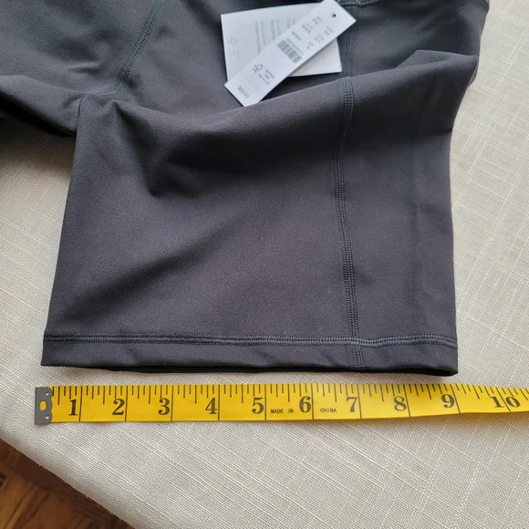 New! J.Crew Sz M Medium CloudStretch High-rise Bike Black Shorts Pocket NWT - Picture 9 of 11